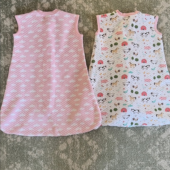 Hudson Baby Pink and White Sleep Sacks 6-12 months - Picture 3 of 3